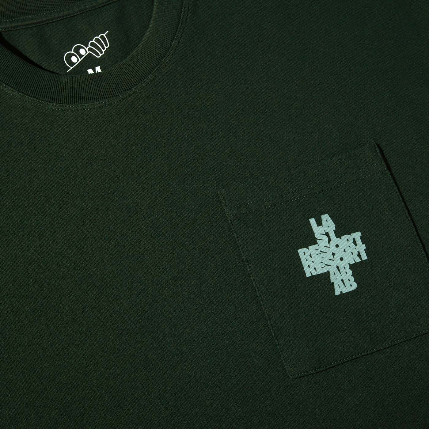 Cross Pocket Tee (Washed Green) – Last Resort AB