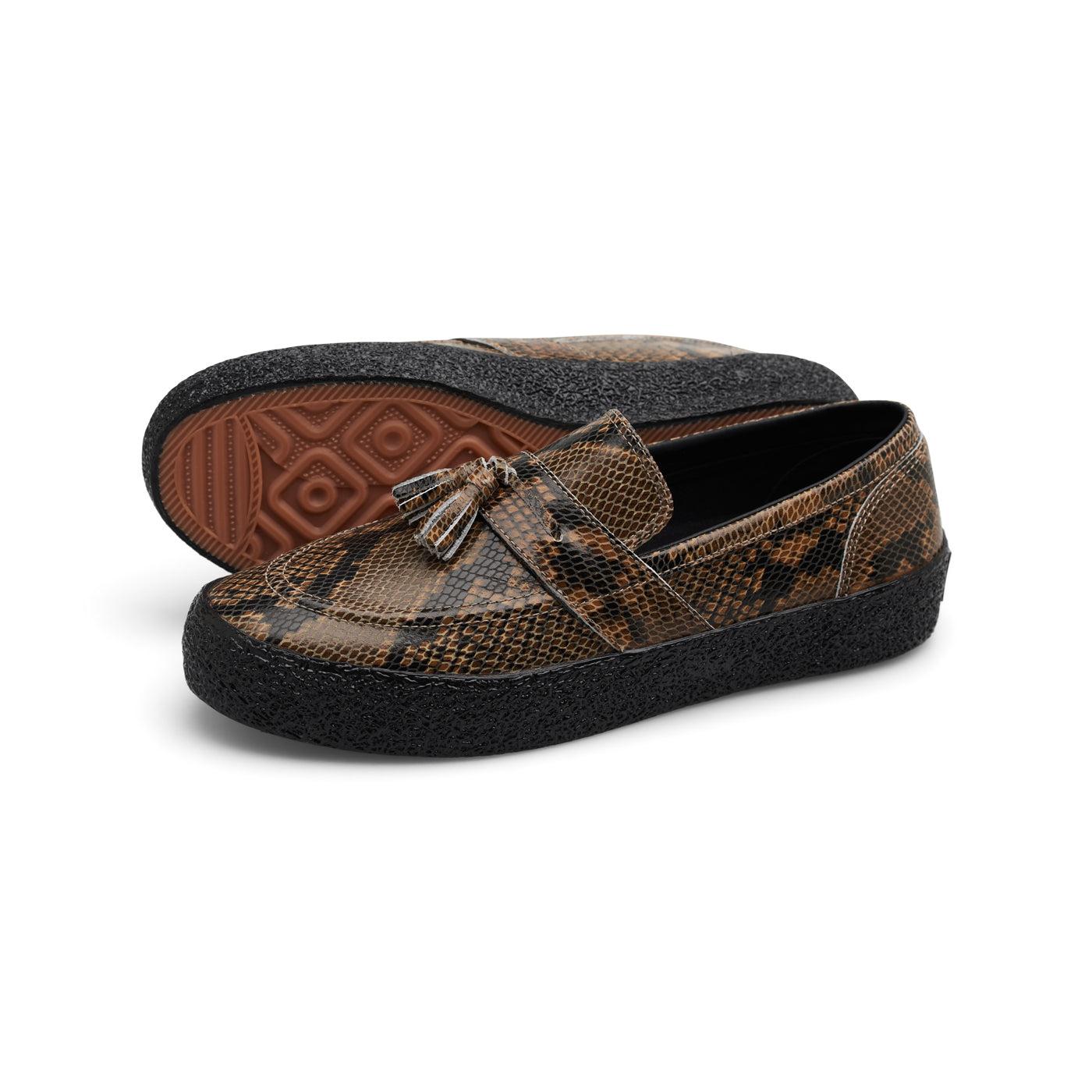 VM005-Loafer Leather (Brown Python/Black) – Last Resort AB