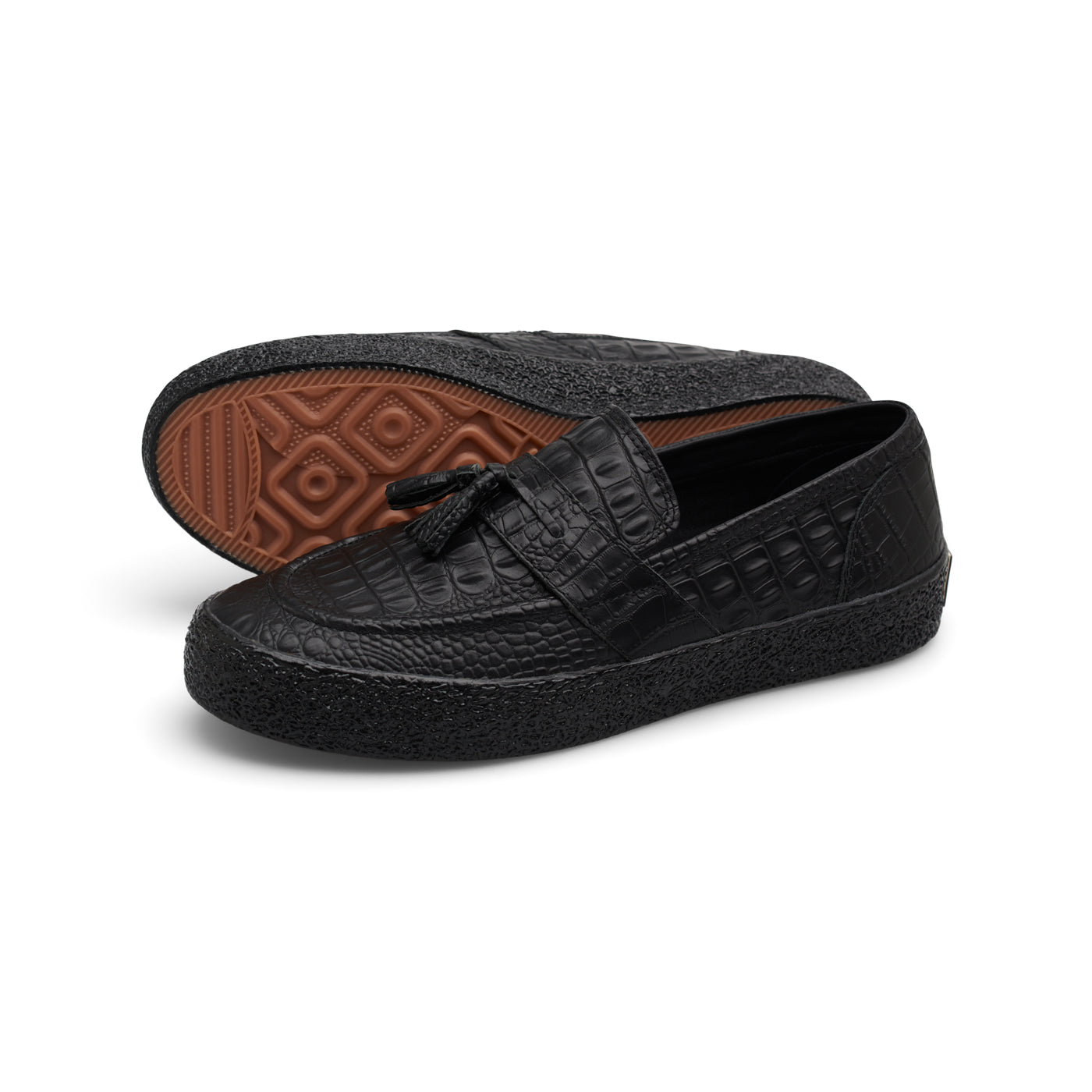 VM005-Loafer Leather (Croc Black/Black) – Last Resort AB